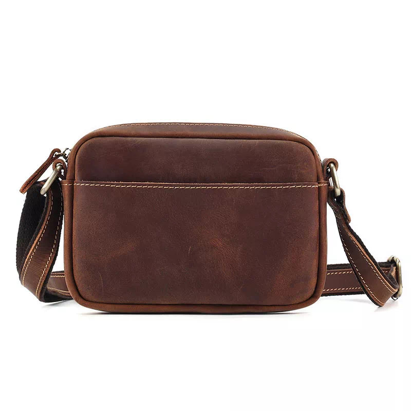 Leather Man Purse Shoulder Bag,Small Mens Crossbody Messenger Bags for Work, Men Satchel Handbag Leather Multi-Functional Stylish Crossbody Bag - Brown  - Walmart.ca
